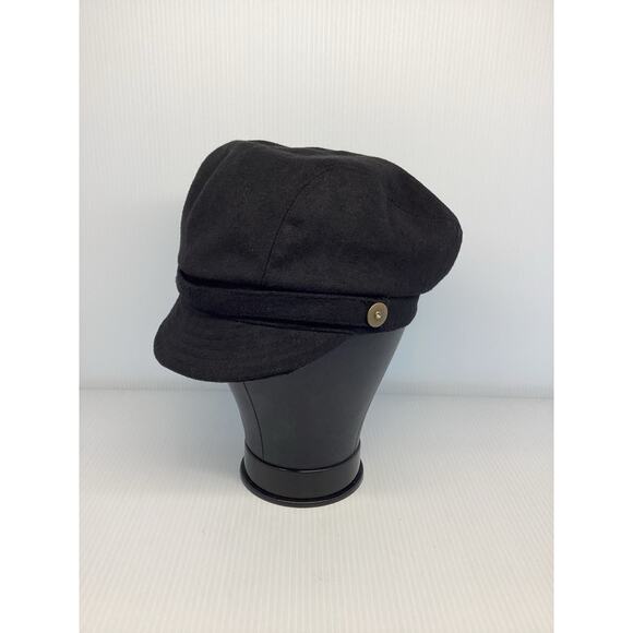 Black Cadet Style Women’s Hat Button Trim - Picture 3 of 5